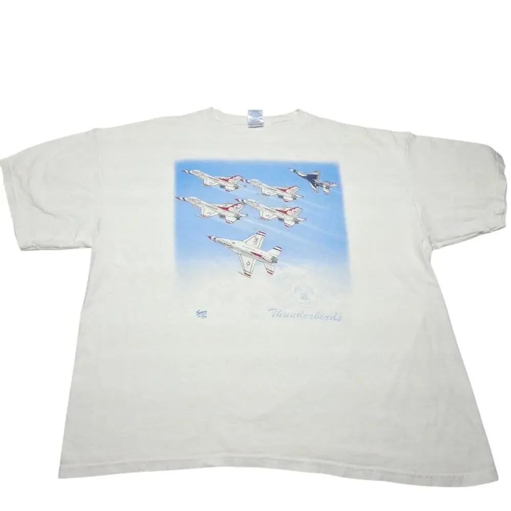 Vintage Thunderbirds T-Shirt Men’s USA Air Force Graphic Size 2XL Cotton 2006